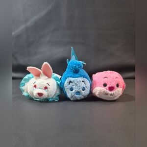 Plush Toy Set for Small Pets - White, Blue, Pink